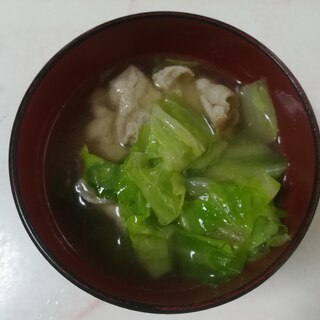 豚とキャベツの塩にんにくスープ